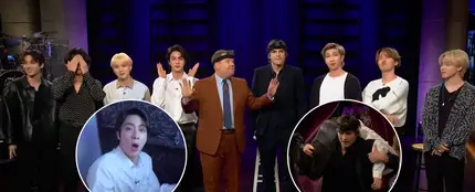 BTS juega al escondite con James Corden y Ashton Kutcher BTS juega al escondite con James Corden y Ashton Kutcher