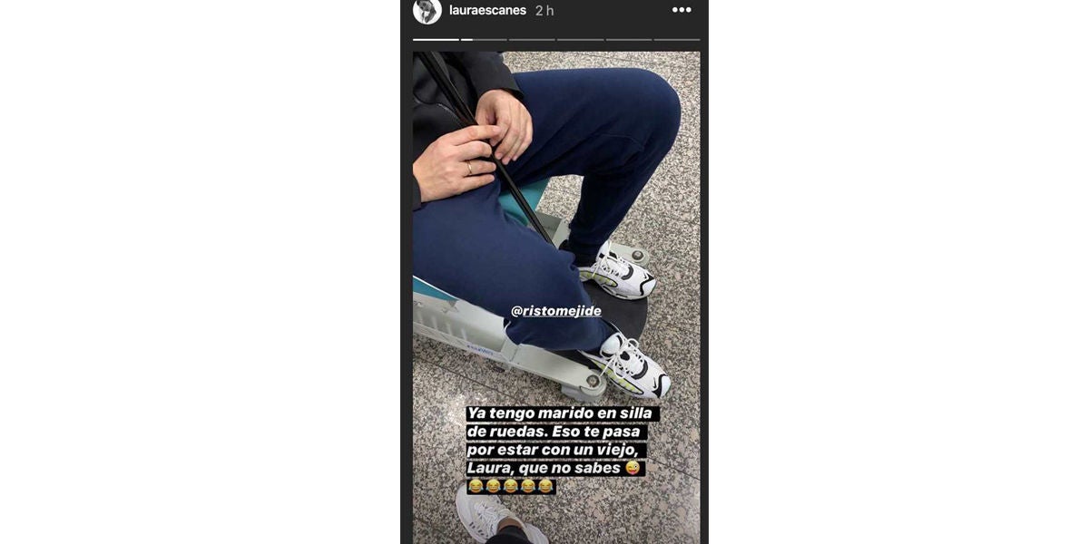 Laura Escanes bromea sobre el accidente de Risto Mejide
