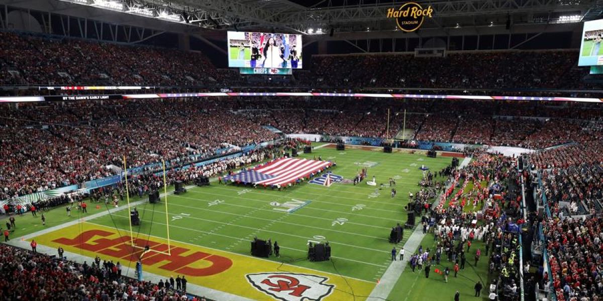 El estadio de la Super Bowl