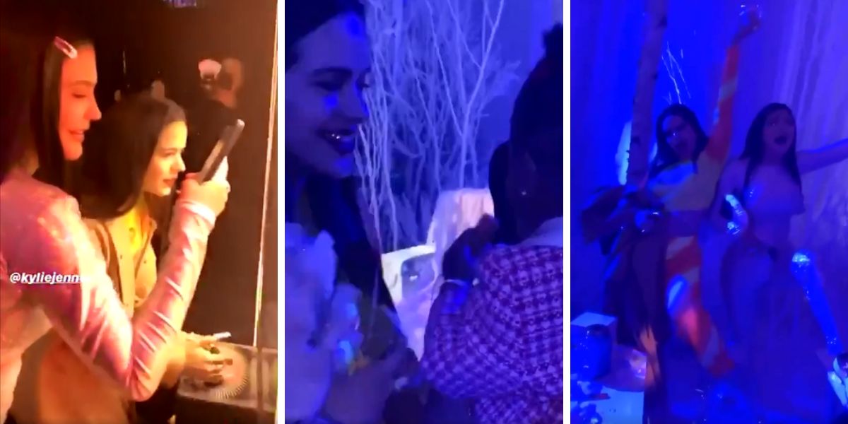 Rosalía en la fiesta de cumpleaños de Stormi, la hija de Kylie Jenner