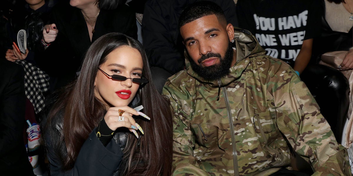 Rosalía y Drake en la presentación de la colección Tokyo Olympic en Nueva York