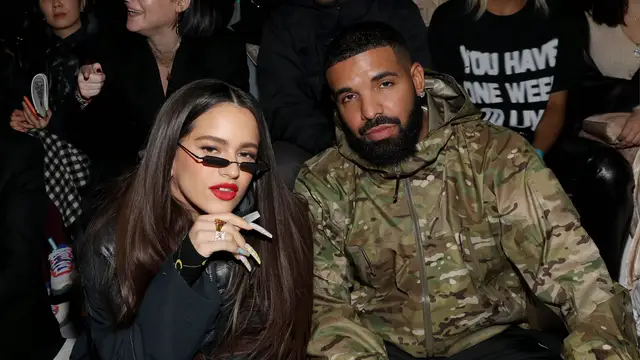 Rosalía y Drake en la presentación de la colección Tokyo Olympic en Nueva York