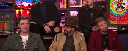 Los Backstreet Boys durante el programa Watch What Happens Live with Andy Cohen!