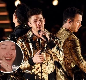 Nick Jonas durante su actuación en los Grammys Nick Jonas durante su actuación en los Grammys