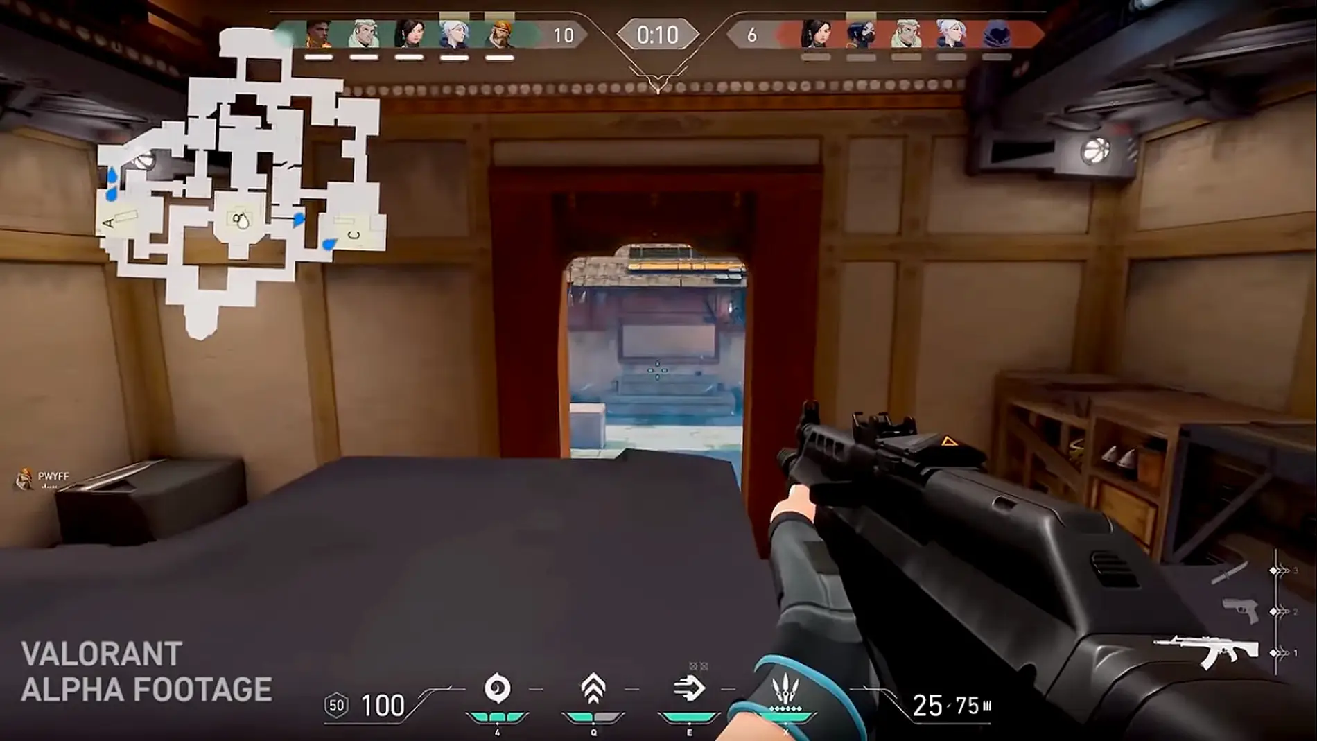 Screenshot de un gameplay de Valorant, de Riot title=