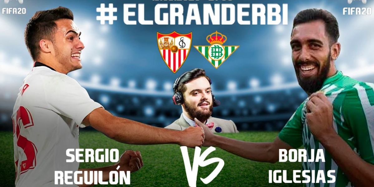 Así fue el gran derbi sevillano entre Sergio Reguilón (Sevilla) y Borja Iglesias (Betis) organizado por Ibai