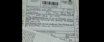 Multa impuesta al hombre de 77 años por quebrantar la cuarentena. Multa impuesta al hombre de 77 años por quebrantar la cuarentena.