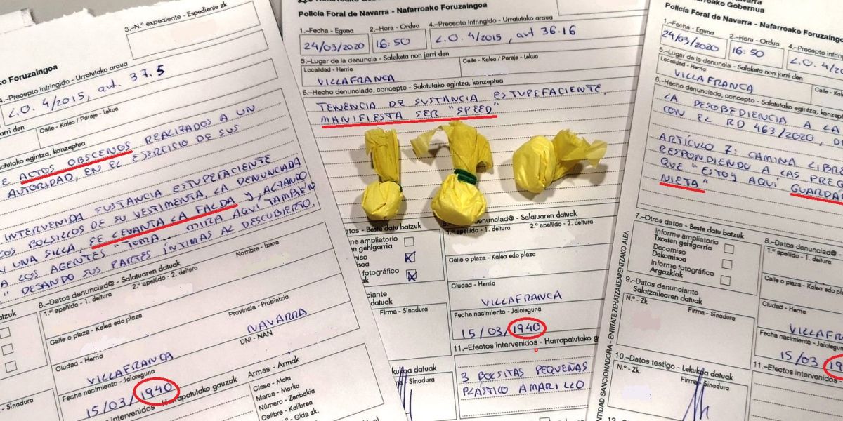 Denuncias y droga incautada a la octogenaria