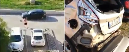 Un runner destroza un coche Un runner destroza un coche