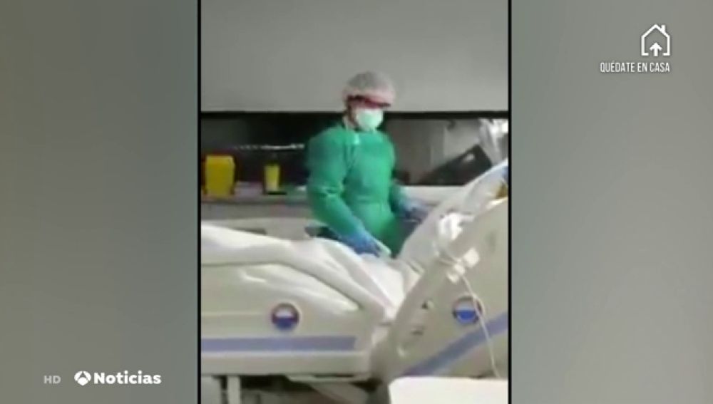 EL emotivo vídeo de entre un paciente y su familia tras respirar por sí solo