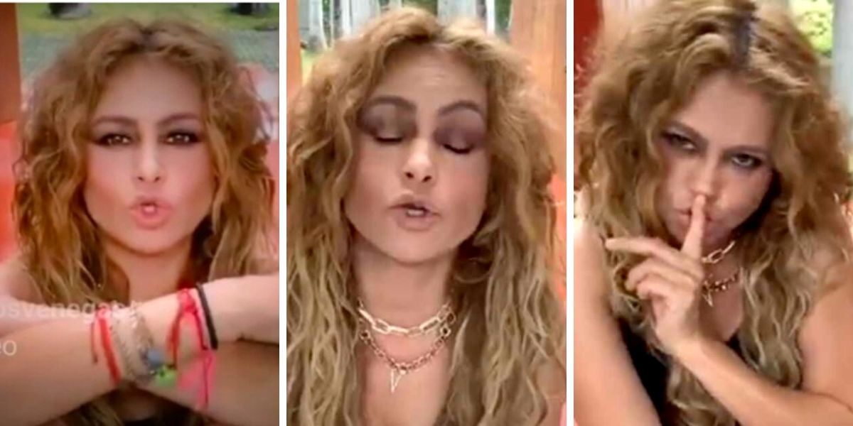 Paulina Rubio durante su directo en Instagram