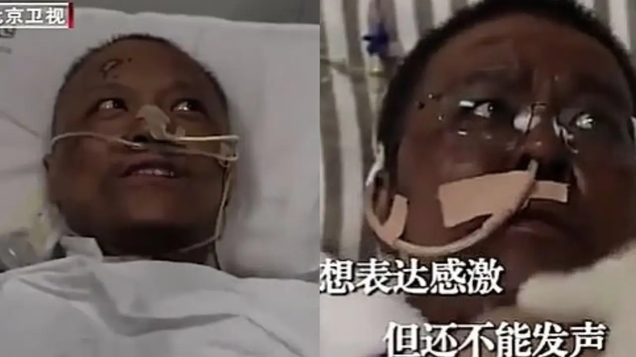 El doctor Yi Fan y el doctor Hu Weifeng, tras recibir el tratamiento El doctor Yi Fan y el doctor Hu Weifeng, tras recibir el tratamiento