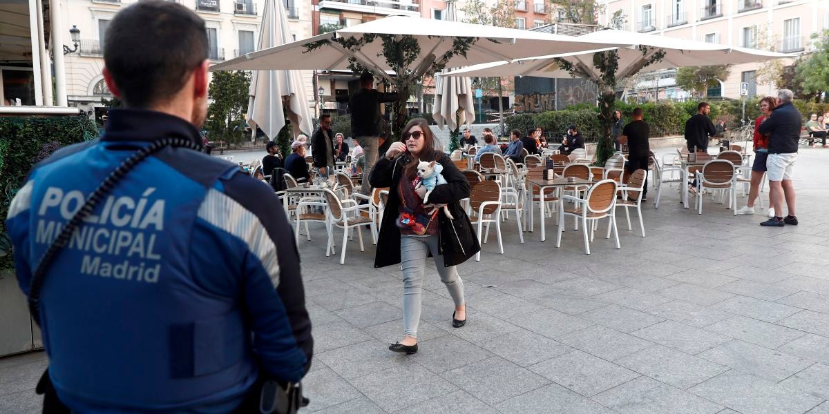 Una terraza en el centro de Madrid