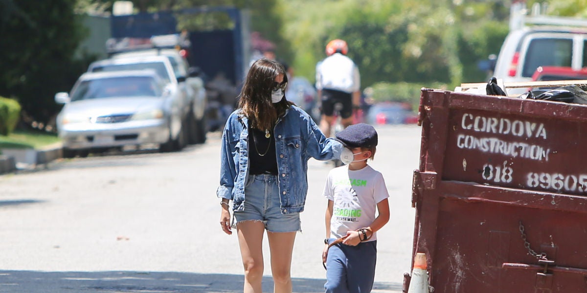 Ana de Armas con Samuel, el hijo menor de Ben Affleck