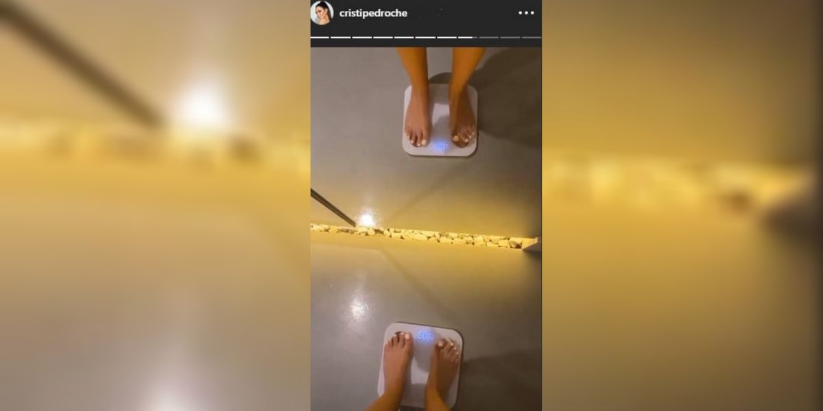 Cristina Pedroche se sube a la báscula y muestra su peso