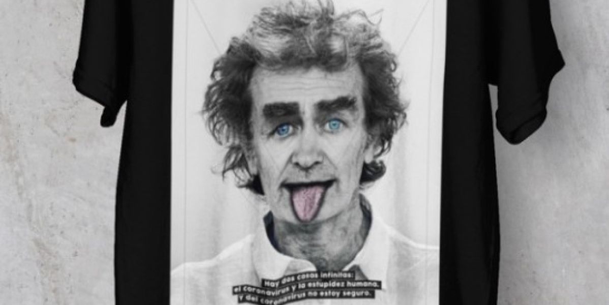 Camiseta de Fernando Simón simulando una imagen de Albert Einstein