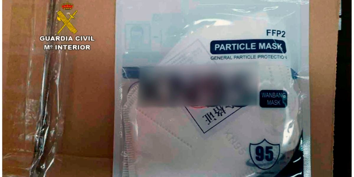 Intervienen 19.000 mascarillas con el certificado de calidad falsificado