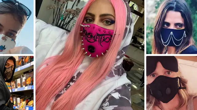 Famosos con mascarilla