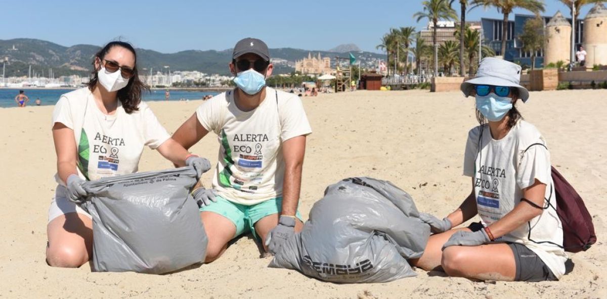 Recogida de residuos en la Playa de Can Pere Antoni con Europa FM