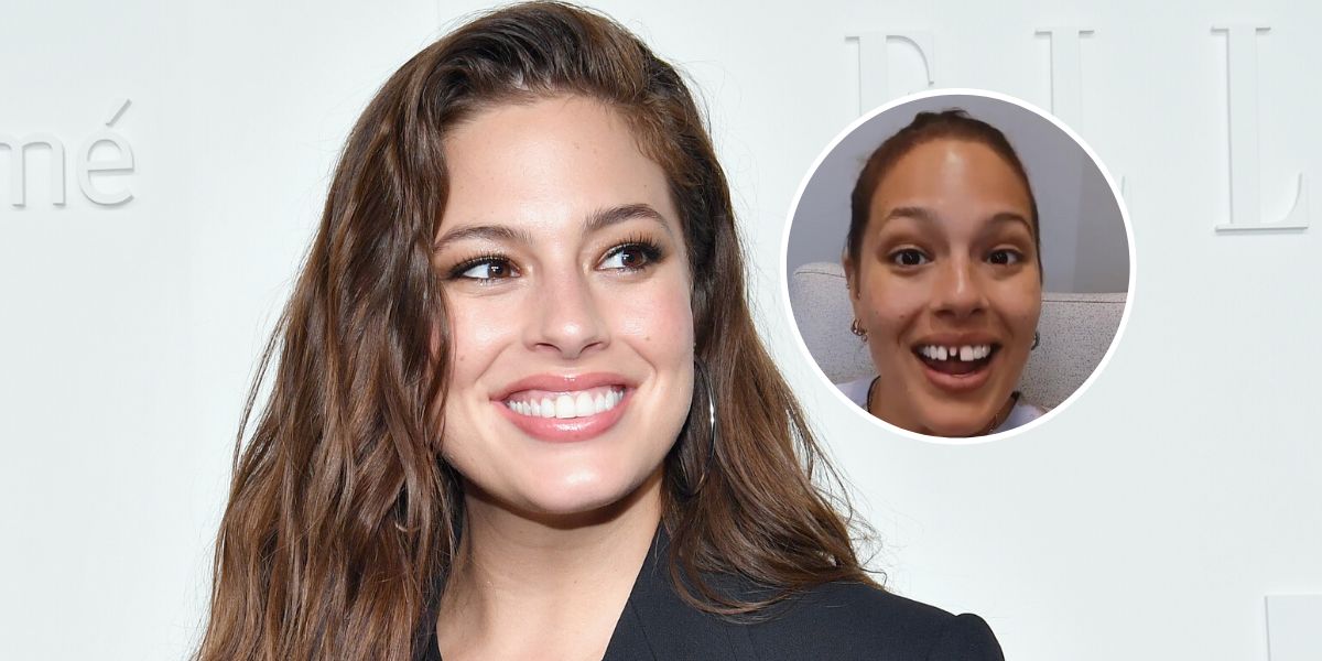Ashley Graham se parte un diente comiendo una galleta