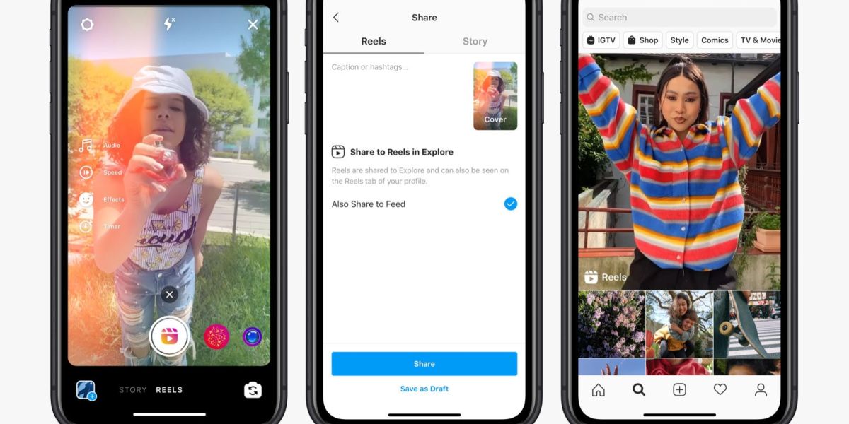 Reels, la función de Instagram para competir con TikTok