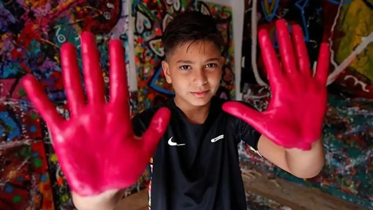 Juan Cortés Amaya, un joven pintor de 10 años Juan Cortés Amaya, un joven pintor de 10 años