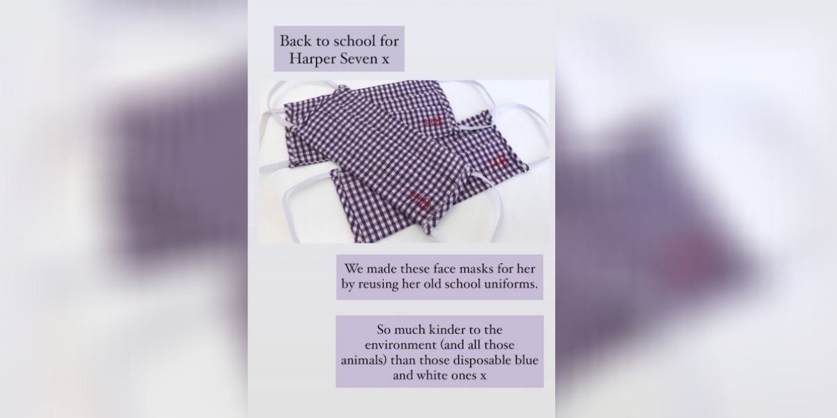Mascarillas diseñadas por Victoria Beckham para su hija