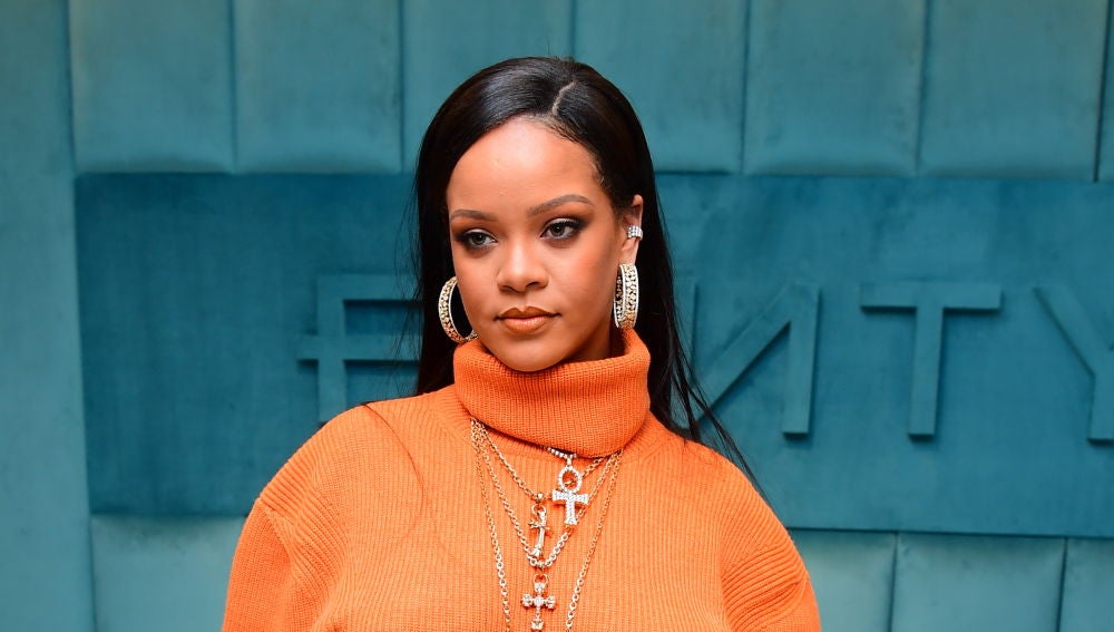 Rihanna durante un evento en Nueva York