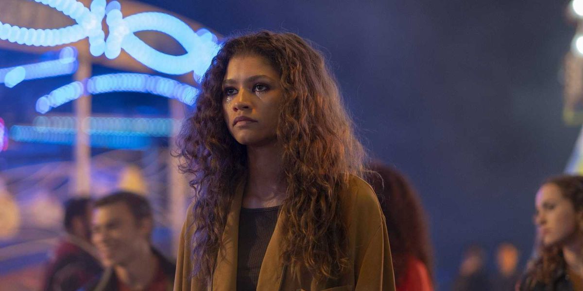 Zendaya interpretando a Rue Bennet en Euphoria