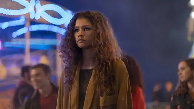 Zendaya interpretando a Rue Bennet en Euphoria