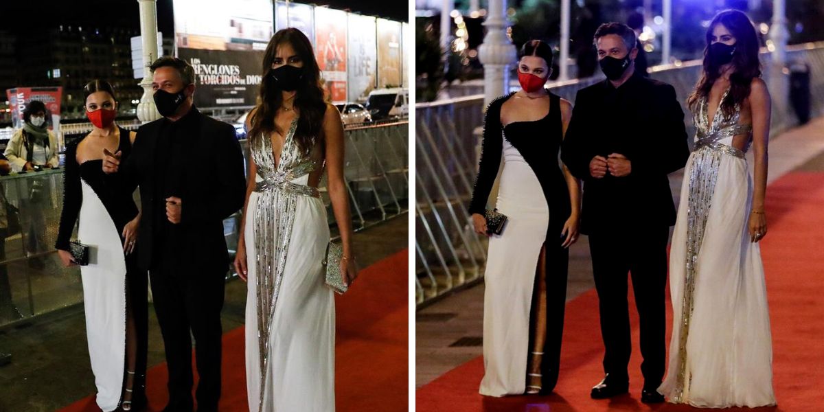 Manuela Sanz, Alejandro Sanz y Rachel Valdés en el Festival de Cine de San Sebastián