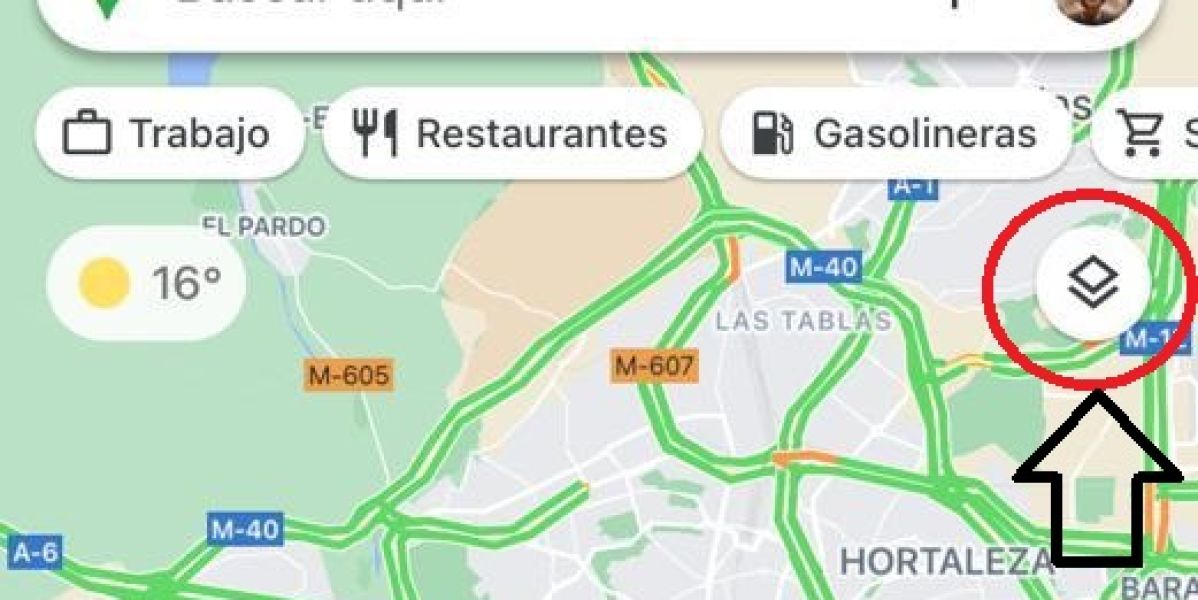 Función 'Capas' de Google Maps