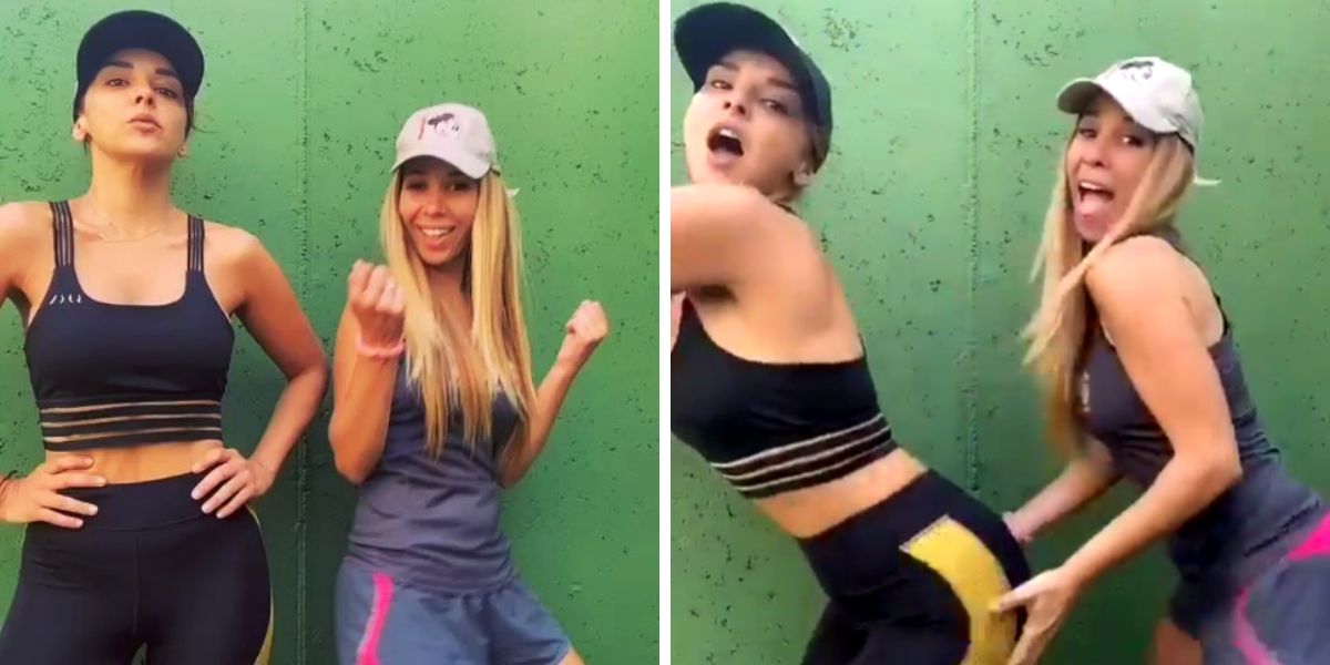 Chenoa y Natalia haciendo un sensual baile
