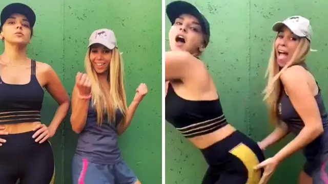 Chenoa y Natalia haciendo un sensual baile