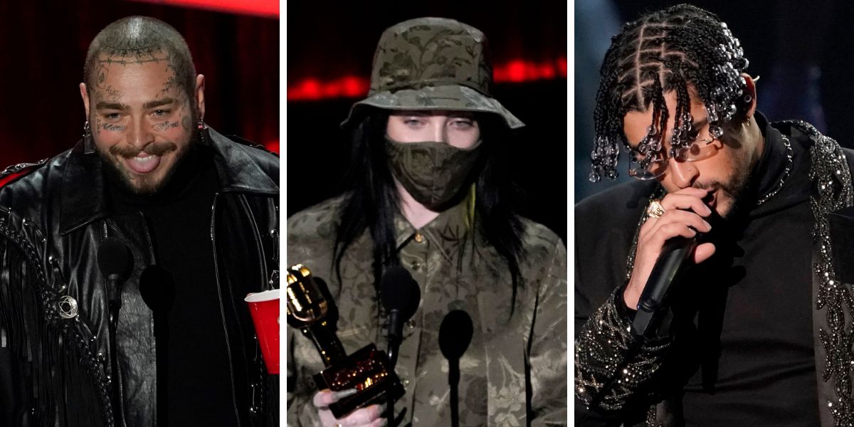 Post Malone, Billie Eilish y Bad Bunny en los BMAs 2020