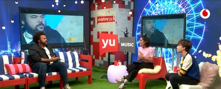 Carlos Jean en 'yu Music' con Lorena Castell y Carlos Marco Carlos Jean en 'yu Music' con Lorena Castell y Carlos Marco