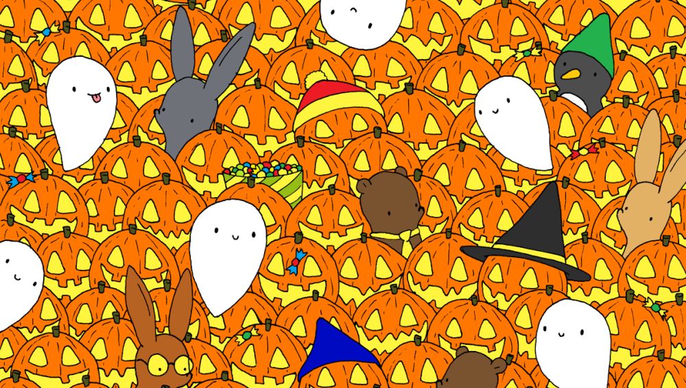 Reto visual: ¿Eres capaz de encontrar la estrella entre las calabazas de Halloween?