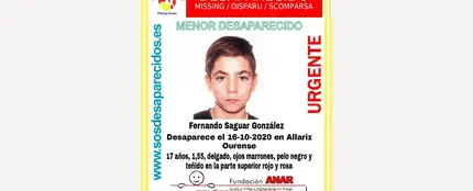 Menor desaparecido en Ourense Menor desaparecido en Ourense