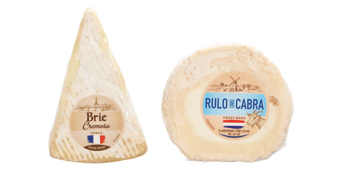 Queso brie y rulo de cabra de Lidl