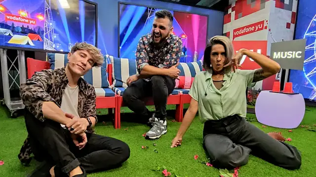 Carlos Marco, Fran Perea y Lorena Castell en 'yu Music'