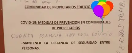 Cartel viral de una comunidad de propietarios Cartel viral de una comunidad de propietarios