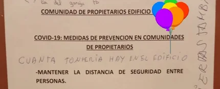 Cartel viral de una comunidad de propietarios Cartel viral de una comunidad de propietarios