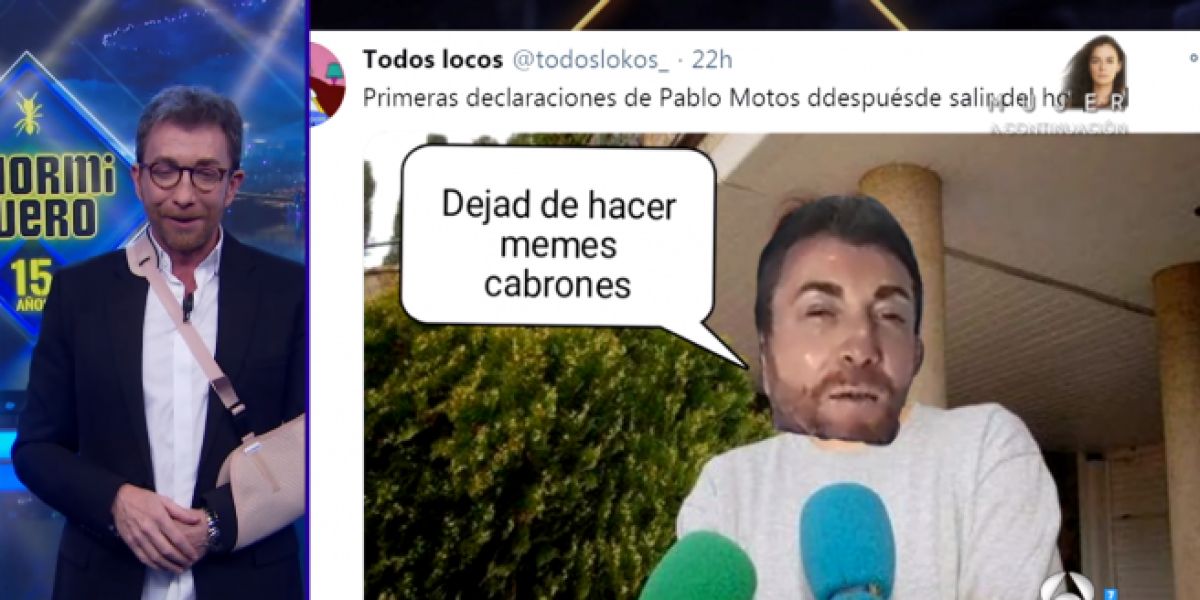 Pablo Motos se ríe de los memes de su vídeo en el hospital