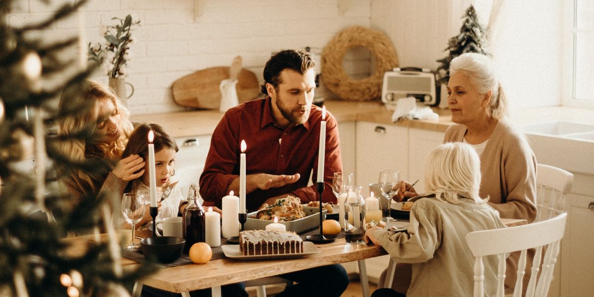 Reunión familiar en Navidad