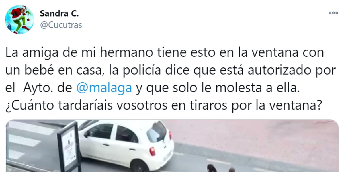 El tuit viral del altavoz que han puesto en Málaga con villancicos