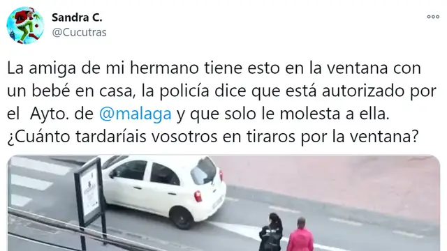 El tuit viral del altavoz que han puesto en Málaga con villancicos