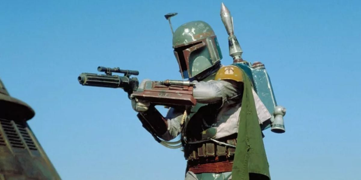 Jeremy Bulloch en su papel de Boba Fett en Star Wars