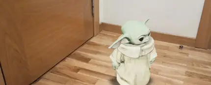 Baby Yoda en realidad aumentada Baby Yoda en realidad aumentada