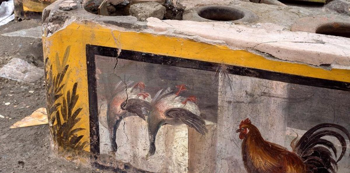 Termopolio encontrado en la ciudad romana de Pompeya