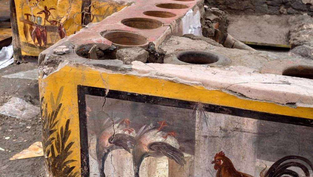 Termopolio encontrado en la ciudad romana de Pompeya